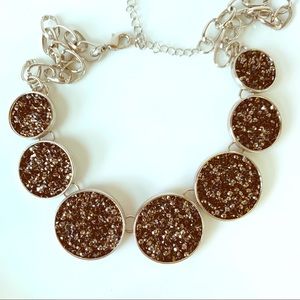 Sparkling crystal circle necklace